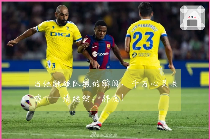 当他触碰队徽的瞬间，千万心灵共鸣——请继续，胖虎！